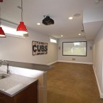 Lower Level Wet Bar and Entertainment Space