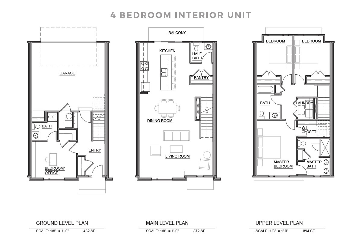 Four Bedroom Unit Floorplan